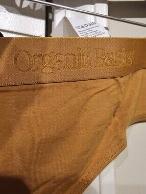 Organic Basics Ochre Ribbed Bikini Brief